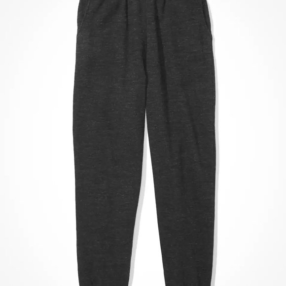 AE Fleece Boyfriend Jogger Dark Heather Gray - Picture 2 of 5